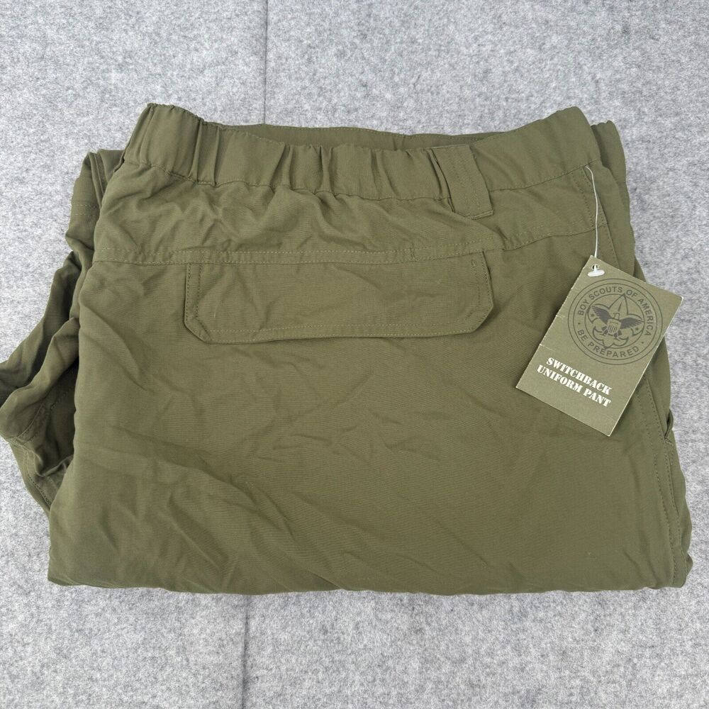 Boy Scouts Uniform Pants Men's XXXL 3X Zip Ankles Convertible Nylon Switchback